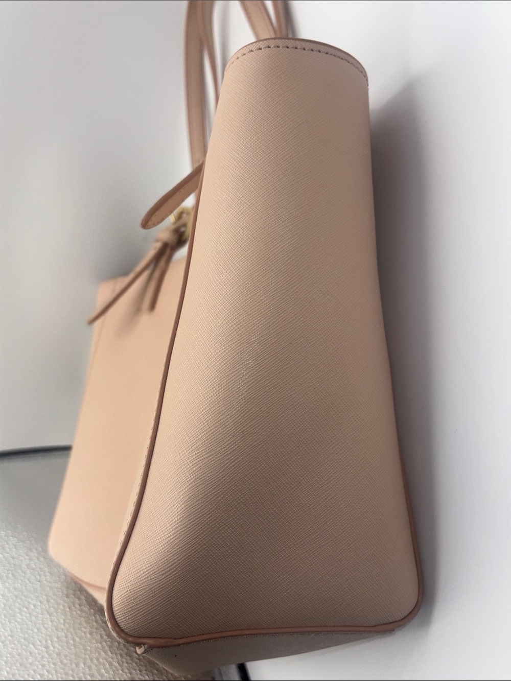 Tory Burch Blush Saffiano Leather Tote with Gold Hardware - Picture 12 of 12